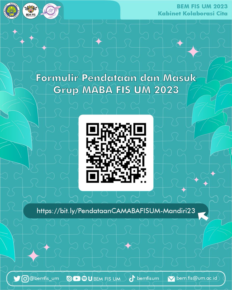 BEMFIS_UM's tweet photo. [SELAMAT DATANG MAHASISWA BARU FIS UM JALUR MANDIRI 2023]
Halo, Kami ucapkan selamat datang kepada maba Jalur Mandiri 2023.
Selamat berproses dan berkontribusi di Universitas Negeri Malang. Selamat menjadi bagian dari keluarga besar Fakultas Ilmu Sosial Universitas Negeri Malang. https://t.co/dvxi2jXa6t