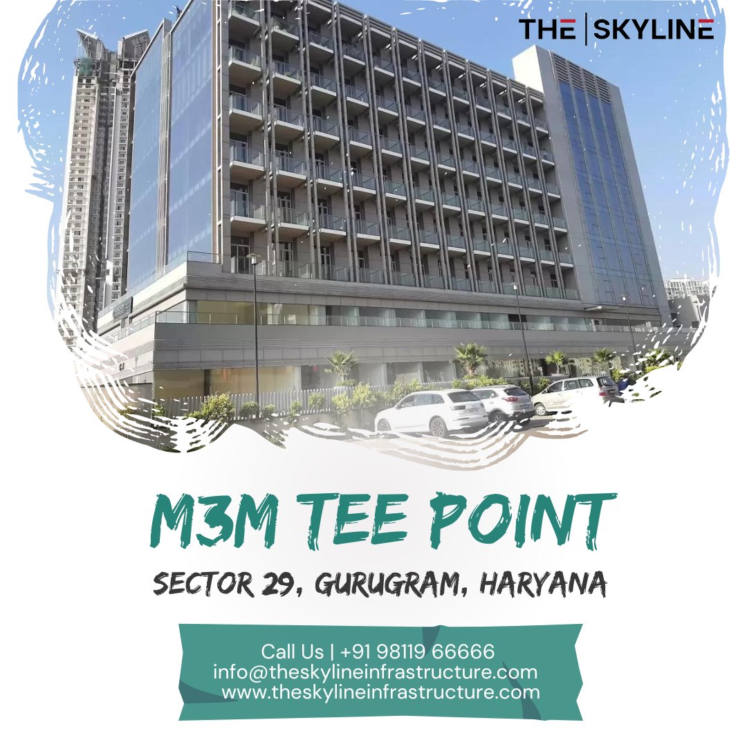 🏢 Experience Excellence at M3M Tee Point 🏢
Discover premium retail shops and office spaces in the heart of Gurgaon, Sector 65. 
📞 : +919811966666
#theskylineinfrastructure #M3MTeePoint #PremiumRetail #OfficeSpace #Gurgaon #Sector65 #ModernLiving #CommercialSpace