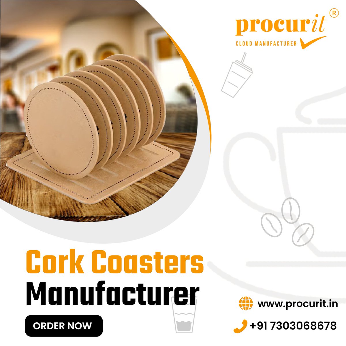 procurit21's tweet photo. Whether you're sipping on a hot cup of coffee ☕ or enjoying a glass of wine 🍷, our cork coasters have got you covered! 

Contact us: +91 7303068678
Official Website: https://t.co/pwCR0RF24k

#cork #corkproducts #corkmanufacturer #corkproductsmanufacturer #corkmadeproducts https://t.co/5uoJ7iNX32