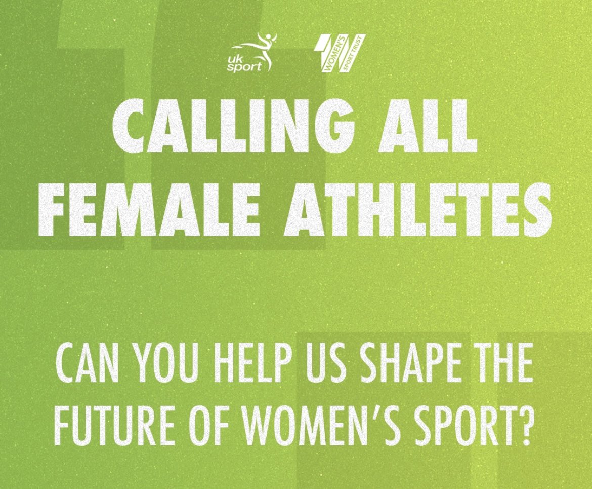 Pls help society for the better &amp; share your thoughts &amp; experiences of making a difference as a female athlete. Alongside <a href="/uk_sport/">UK Sport</a>, <a href="/WomenSportTrust/">Women's Sport Trust</a> want to hear from all current/retired elite female athletes from the UK. Pls share &amp; complete this survey: lnkd.in/e3H2xXsd