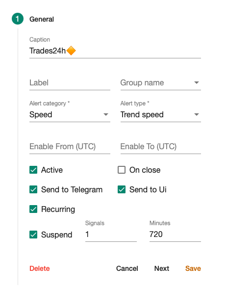 OctopustradeIO's tweet photo. 3/🐙
With OctopusTrade you can make it easy 
Let me show how you can make this type of alert 
First , choose alert category and alert type :
-Speed⚡️
-Trend speed

Then choose 5 m frame and 288 candles . After that put the number of deals from 500000

Direction : - long 

The end https://t.co/NF7rIMVhj5