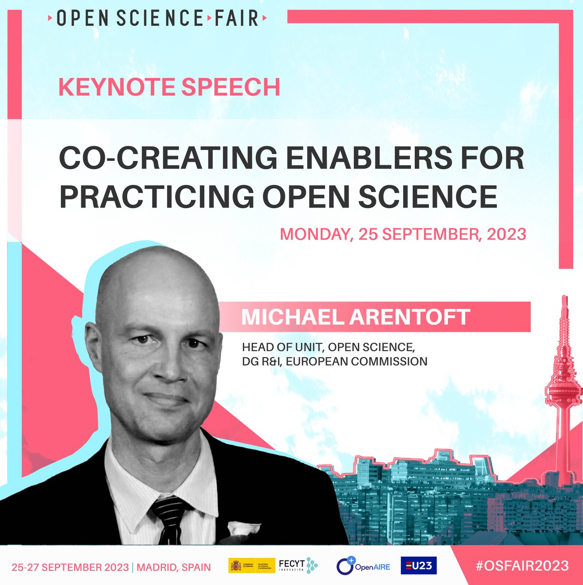 ⌛️Two weeks left to take advantage of our early bird registration fee! 
Check out the keynote speech by <a href="/MichaelArentoft/">Michael Arentoft</a> providing the <a href="/EU_Commission/">European Commission</a> perspective on co-creating enablers for successfully implementing #OpenScience. Read more &amp; join us: bit.ly/3KmsPUt