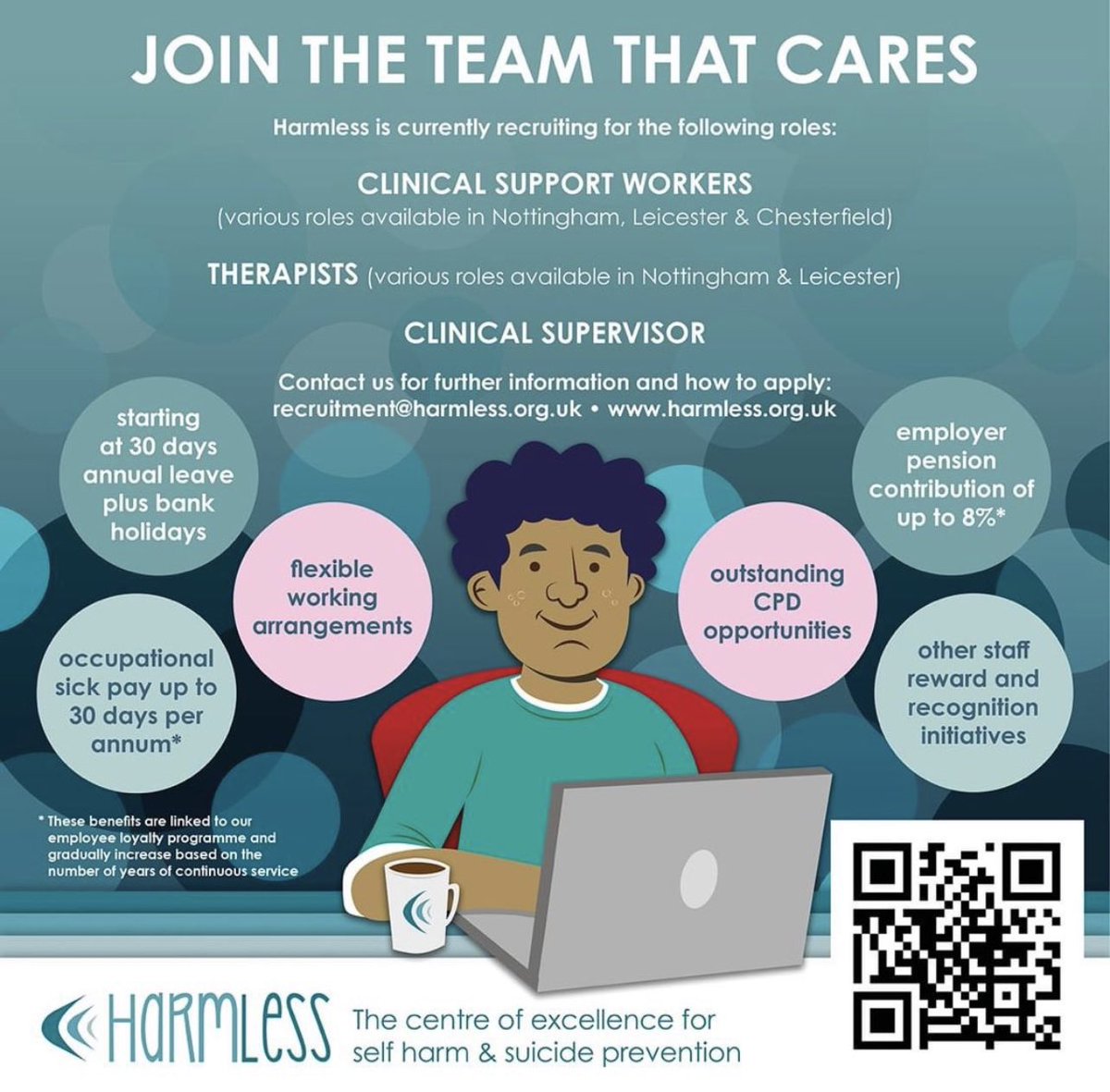 ⭐️ RECRUITING ⭐️

<a href="/HarmlessUK/">Harmless</a> have the following roles available:

- Clinical Support Worker
- Therapist
- Clinical Supervisor
- Trainer
 
The deadline for the above roles is 5pm 16/08/2023.

Apply here: lnkd.in/etsxsYx2

#NottinghamJobs #NottsJobs #LeicesterJobs #hiring