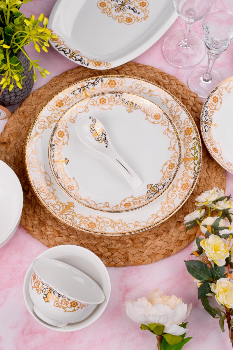 🍽️ Elevate your dining experience with Hexavelly's stunning Dinner Set COD, now available with FREE delivery! 🚚✨ 
#Hexavelly #DinnerSet #ElegantDining #FreeDelivery #CODAvailable #LimitedStock #DineInStyle #PremiumQuality #TableSetting #Dinnerware #StatementPiece