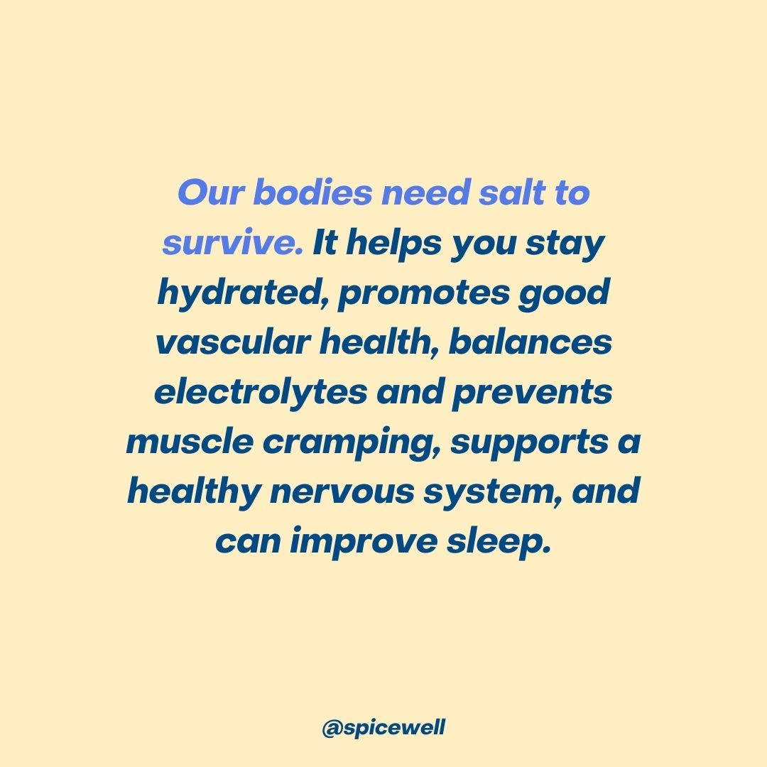 There’s a big difference between table salt and sea salt. Make sure you swap out all that not-so-great-for-you table salt for Spicewell. 🧂

#functionalfoods #functionalfood