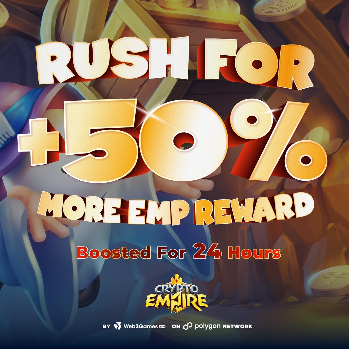 Dear CryptoEmpire Players,

We will be performing scheduled maintenance on August 1, 2023 at 10:00 AM HKT. 

The updates in this latest patch include:

1. Decreasing HP for monsters in the Arena by 5% ⬆️
Your voices are heard. We understand many players feel the monsters are