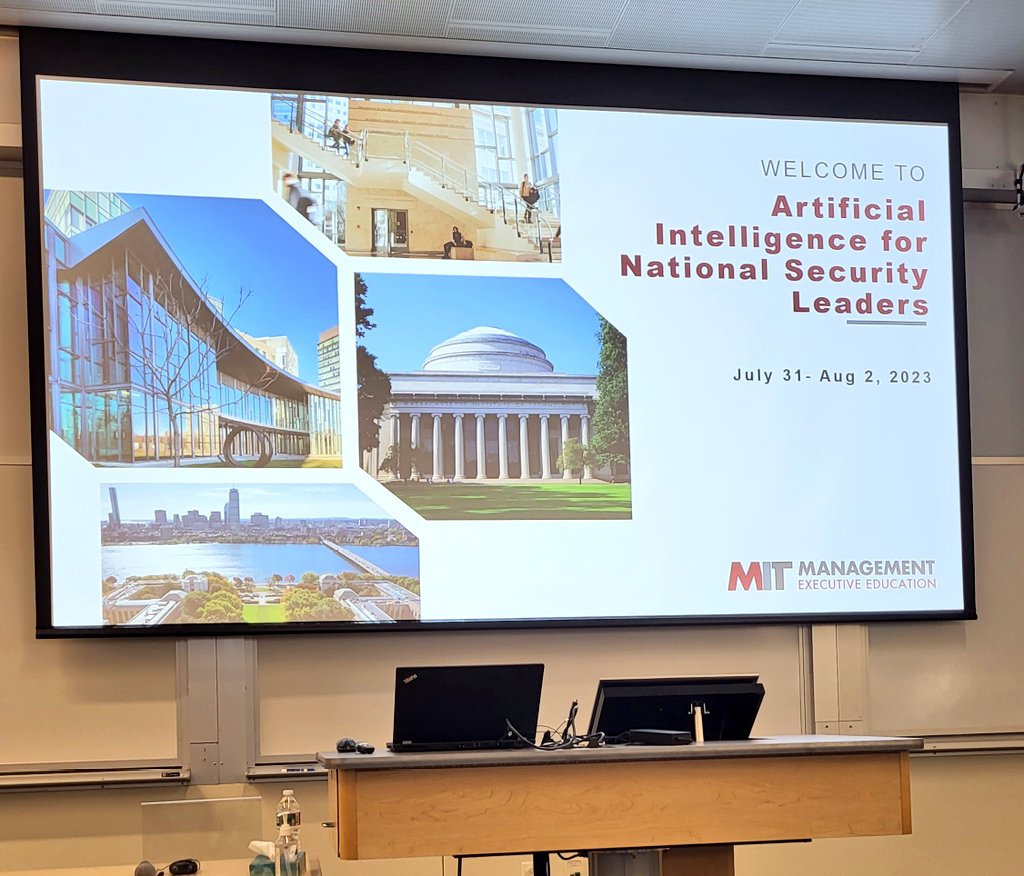 DavPappa's tweet photo. Delighted to be in Boston to attend a course on AI for National Security leaders.
Main goal = building a learning community
#AINSL #MIT https://t.co/i9lzMUlonC