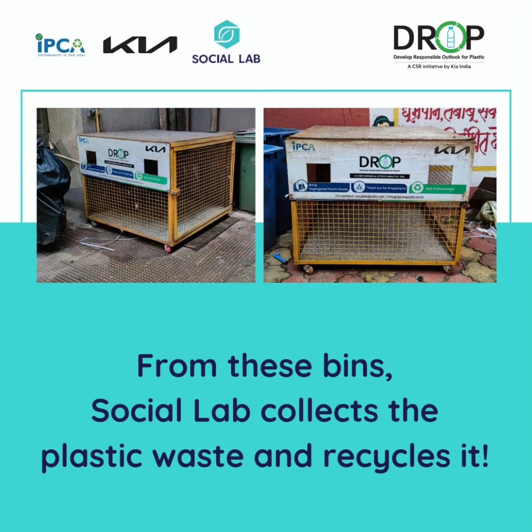 SocialLab5's tweet image. Solutions to Plastic Waste? Social Lab along with @KiaInd and @ipca installed these bins to collect plastic waste and put in a circular economy!
#sociallab #dropproject #plasticwastemanagement #plasticfree #plasticwaste #wastemanagement #wastebins #bins #plasticbin