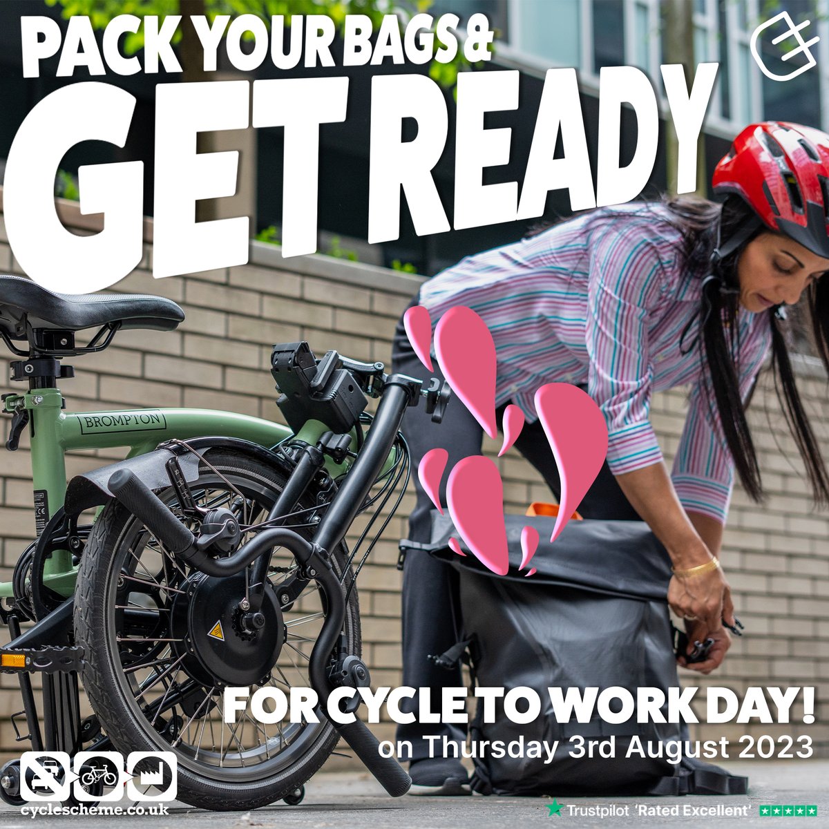 eCycleUK's tweet image. Guess what…

Cycle to work day is this week, on Thursday 3rd August!✨🥳

Pack your bags and let’s get commuting! 🚲

Don't forget to check out our cycle-to-work schemes and join the e-bike revolution.🔗bit.ly/CycletoWorkSch…

#CycleToWorkDay #Cycling #CarFree #UKCycling