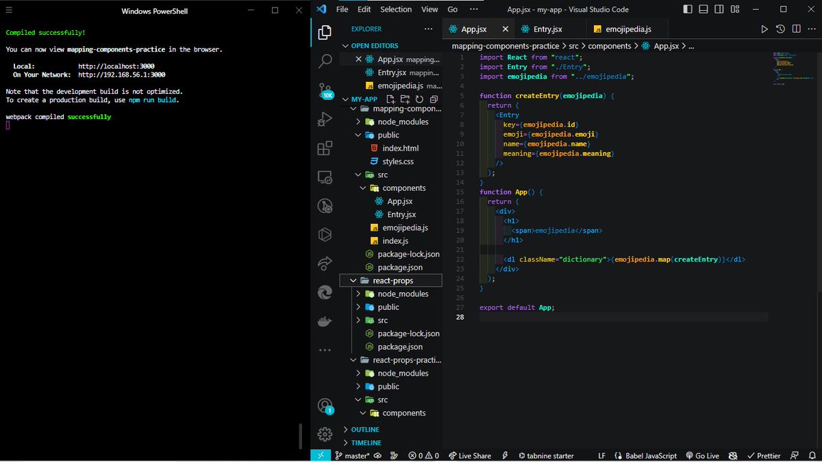 Edvichuki's tweet photo. Day 32: Learning with excitement! Explored React Dev Tools for easy debugging and component management.  Learned the map function to loop through data efficiently, mapping each custom piece to reusable components. Excited to level up my React skills! 💻🚀 #ReactJS #100DaysOfCode https://t.co/2qdf8Qqebh