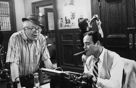 #TakingABreakFromFilming
#TheFrontPage (1974)
A ruthless editor tries to get his top reporter to cover one more crime story before retirement.

#JackLemmon #BillyWilder (Director) on set. 
#FilmTwitter📽️ 🎬