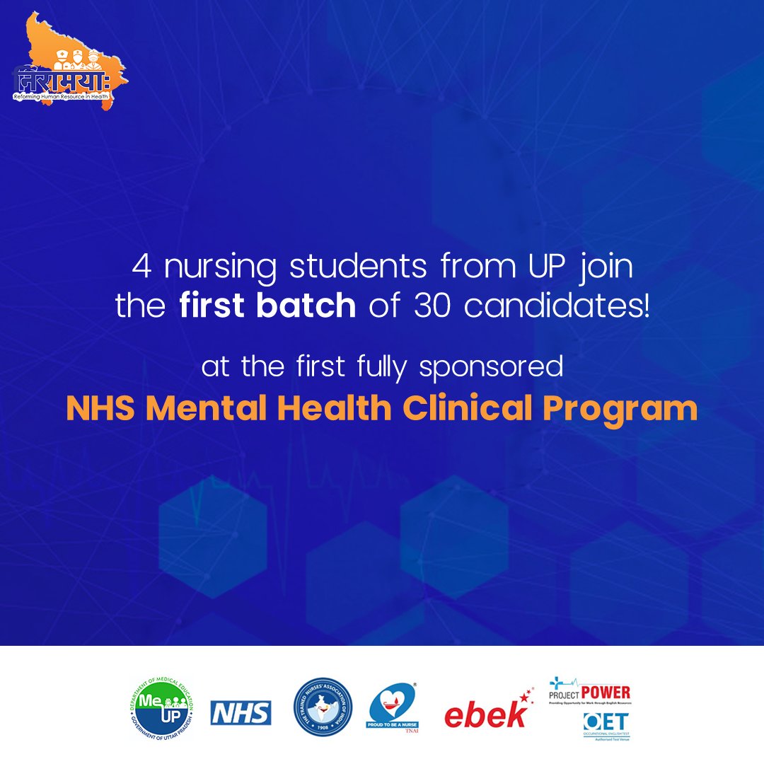 MIssionNIramaya's tweet photo. 👏Congratulations to the 4 selected #NursingStudents from UP! Amit, Neha, Anupriya, and Arya, are beginning 🚀their journey with the fully sponsored NHS Mental Health Clinical Program under #MissionNiramaya!
@OETOfficial @TNAINationalHq @ebekindia @bsmhft
#NHS #TNAI #OET #Ebek https://t.co/tGkpcHKkDR