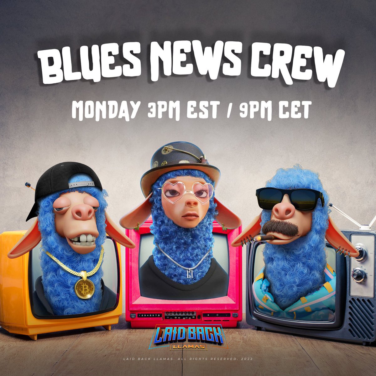 Calling all @LaidbackLlamas! 🦙💙

The #BluesNewsCrew is back and we couldn't be more excited! Join us for an epic recap of the past few weeks. 📚

<a href="/NftMibi/">Mibi 🦙🐧🐑🐻</a>, <a href="/thorlinck/">THORlinck | • ᴗ •</a> , and I are ready💪🏼💯

Set your reminder here:
x.com/i/spaces/1nAJE…