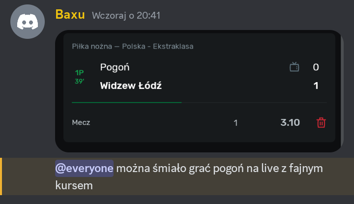 _Bet_Club's tweet photo. Kazaliśmy obstawić to z fajnym kursem na live i łatwa kasa zagarnięta https://t.co/g455wPgGo0