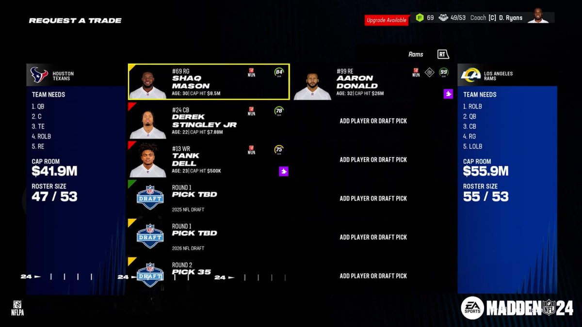NFL_DovKleiman's tweet photo. Update: @EAMaddenNFL 24 is finally getting a massive makeover, this year EA has revealed some big changes to the *Franchise* Mode

This year’s Madden should be detailed, some of the new/changed features:

* Home Field Advantage Toggle:
* New Feature “Training Camp”
* Expended Trade Slots
* "Trade difficulty" Slider
* Additional "99 club" Draft Prospects
* Remade The "Progression and Regression" Sliders
* Remade The Free Agency Motivations
* Remade "Weekly Strategy"
* Remade Offensive and Defensive Playcall Settings
* New Uniforms On Relocations

More here from their official site:
https://t.co/elHvliN7SM