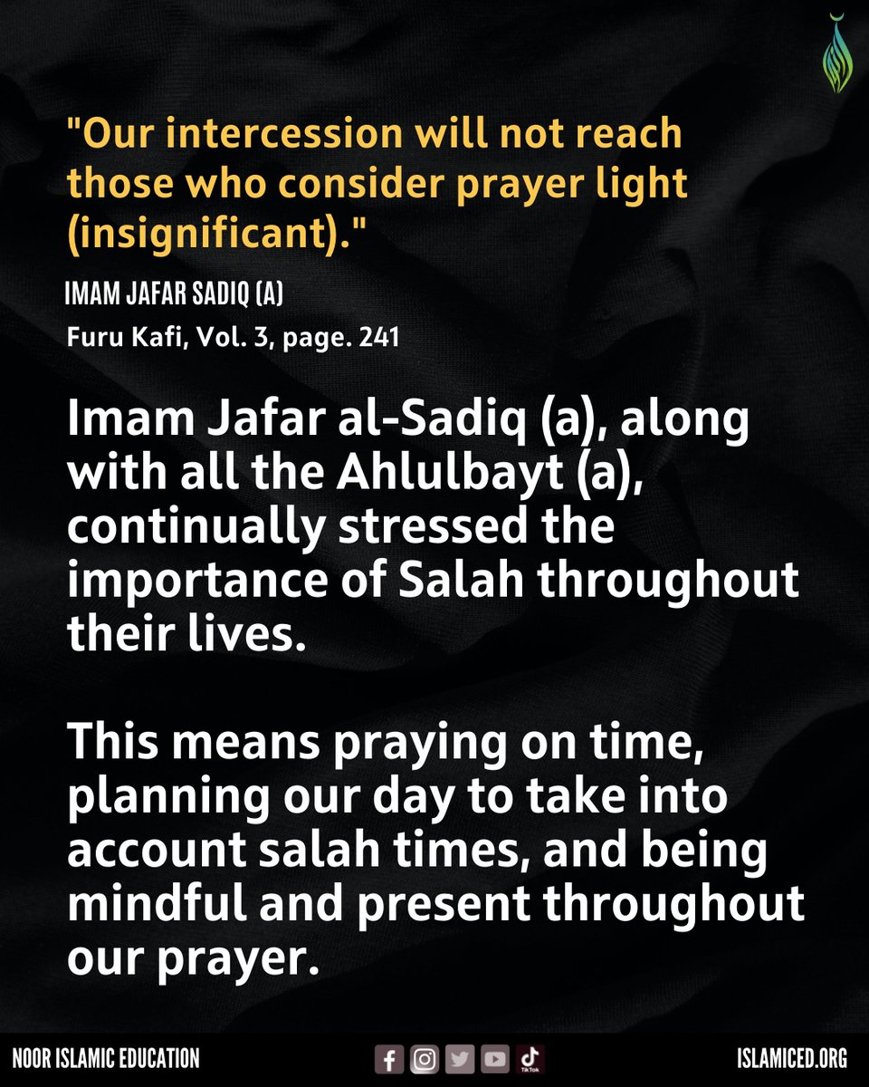 NoorIslamicEd's tweet image. Muharram Lesson 12: The Importance of Salah ⁠
⁠
#MuharramLessons #ImportanceOfSalah #HumbleInPrayer #LegacyOfKarbala #PrioritizeWorship #Muharram2023⁠