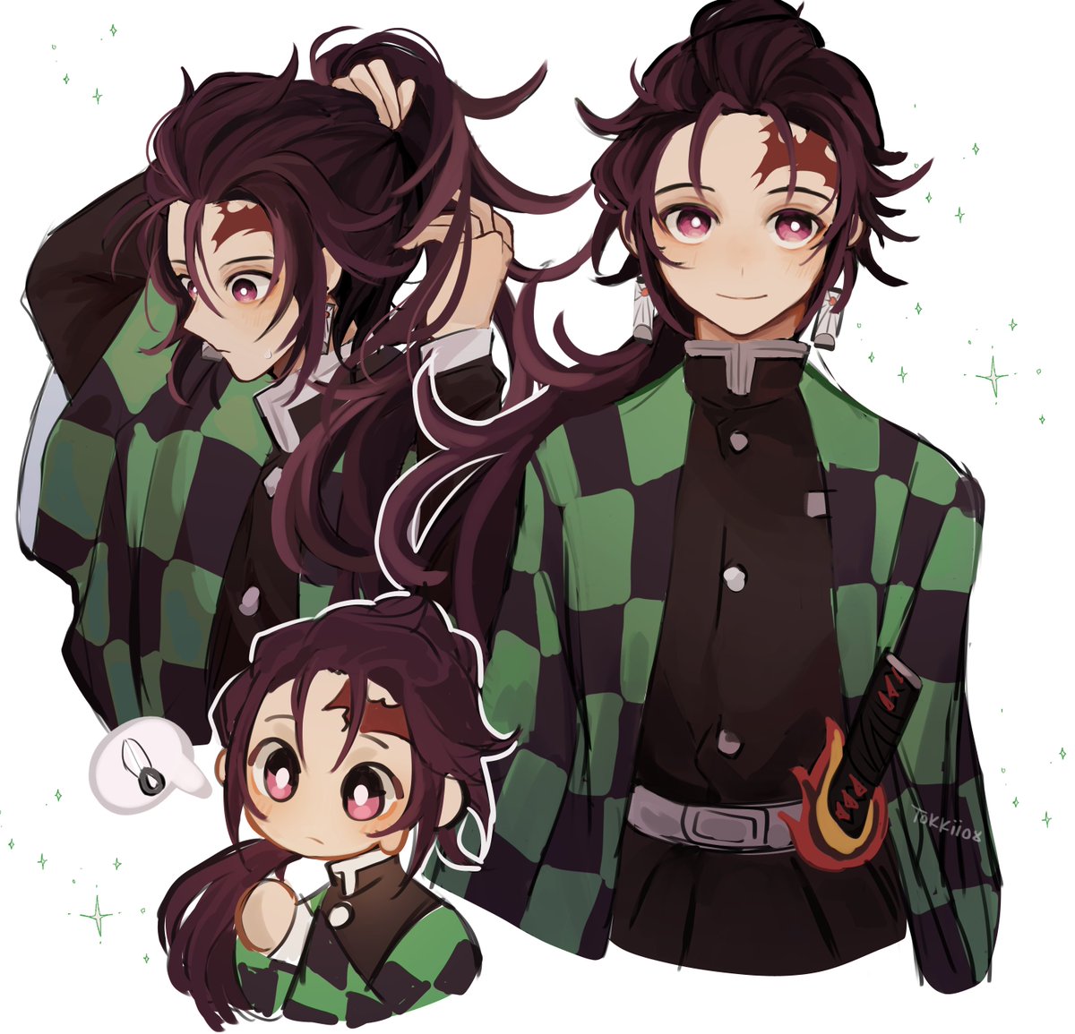 long hair! #鬼滅の刃 #DemonSlayer #tanjiro #fanart