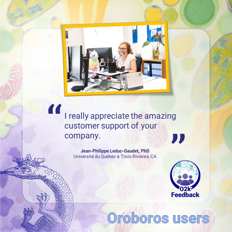 OroborosI's tweet photo. Starting the week with positive customer feedback.
Thank you, Jean-Philippe, for the kind words. We are glad we could help.
To access #O2kOpenSupport visit:
https://t.co/dRPlondtk0
#O2kFeedback  #mitochondria #highresolutionrespirometry #bioenergetics #science #research https://t.co/MiJftJfdIJ
