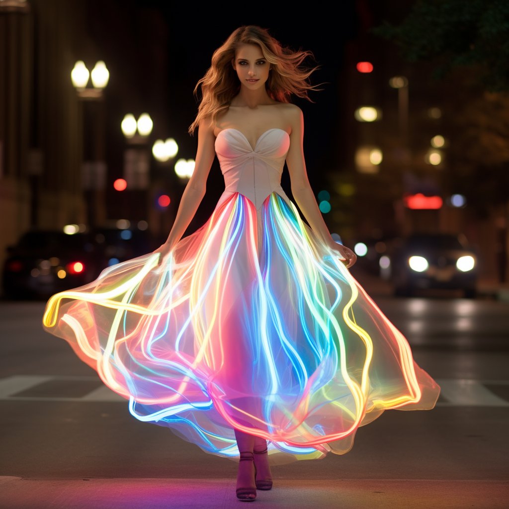 LED Light Up Rainbow Dress