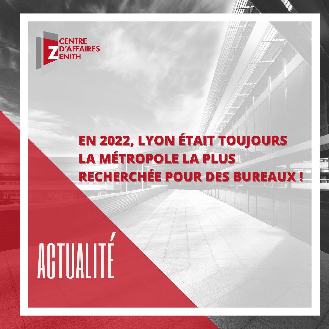 Le saviez-vous ? 🧐
En 2022, Lyon était   toujours la métropole la plus recherchée pour des bureaux !
Cela a également   entraîné une forte hausse parmi les recherches villes limitrophes ou   périphériques (Saint-Priest, Dardilly, Ecully…)
Source : Bureaux  Locaux