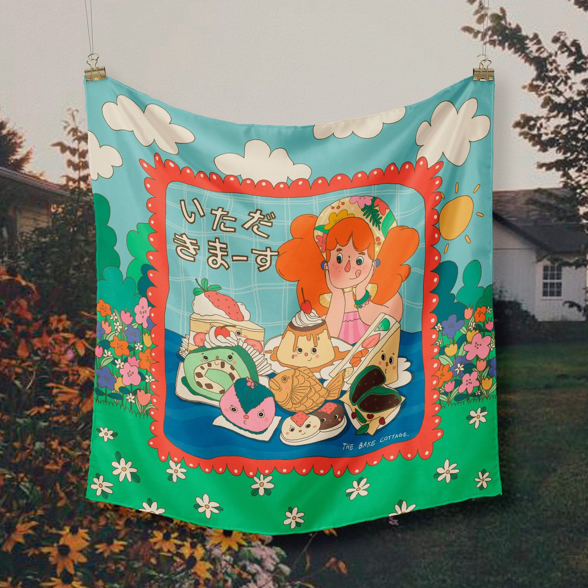 🌈🍡ปิคนิคกัน😋😋
ผ้าพันคอลายใหม่มาแล้วค่ะ 
ฝากด้วยนะคะ ☺️☺️☺️
#hazel #thebakecottage #Japan #japanese #picnic