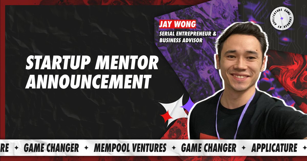 🔥 Applicature and Mempool Ventures are back with news! We proceed with announcements of the official advisors and partners of the Game Changer Accelerator program!  

Meet Jay Wong, <a href="/jamzxy/">Jay Wong - Director @ Web3 Connector</a> - Web3 Talent Specialist, Serial Entrepreneur, and Business Advisor 😎

#accelerator #vc
