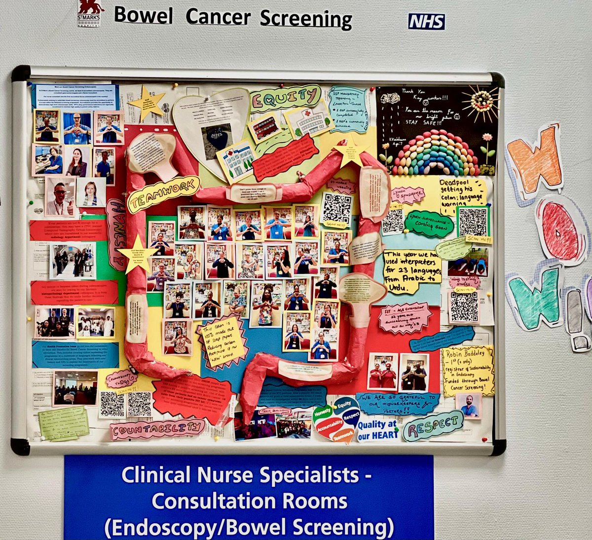 stmarksbcsc's tweet photo. Yay!!!!
Great efforts by the team. Congratulations runners up- Bowel Cancer Screening team NPH. Big shout out to Rochelle for her wonderful presentation on the WOW board.   
#wowboardcompetition @BowelsOfStMarks @LNWH_NHS @SarahTom123 @StMarksHospital https://t.co/JbtFJulyQI