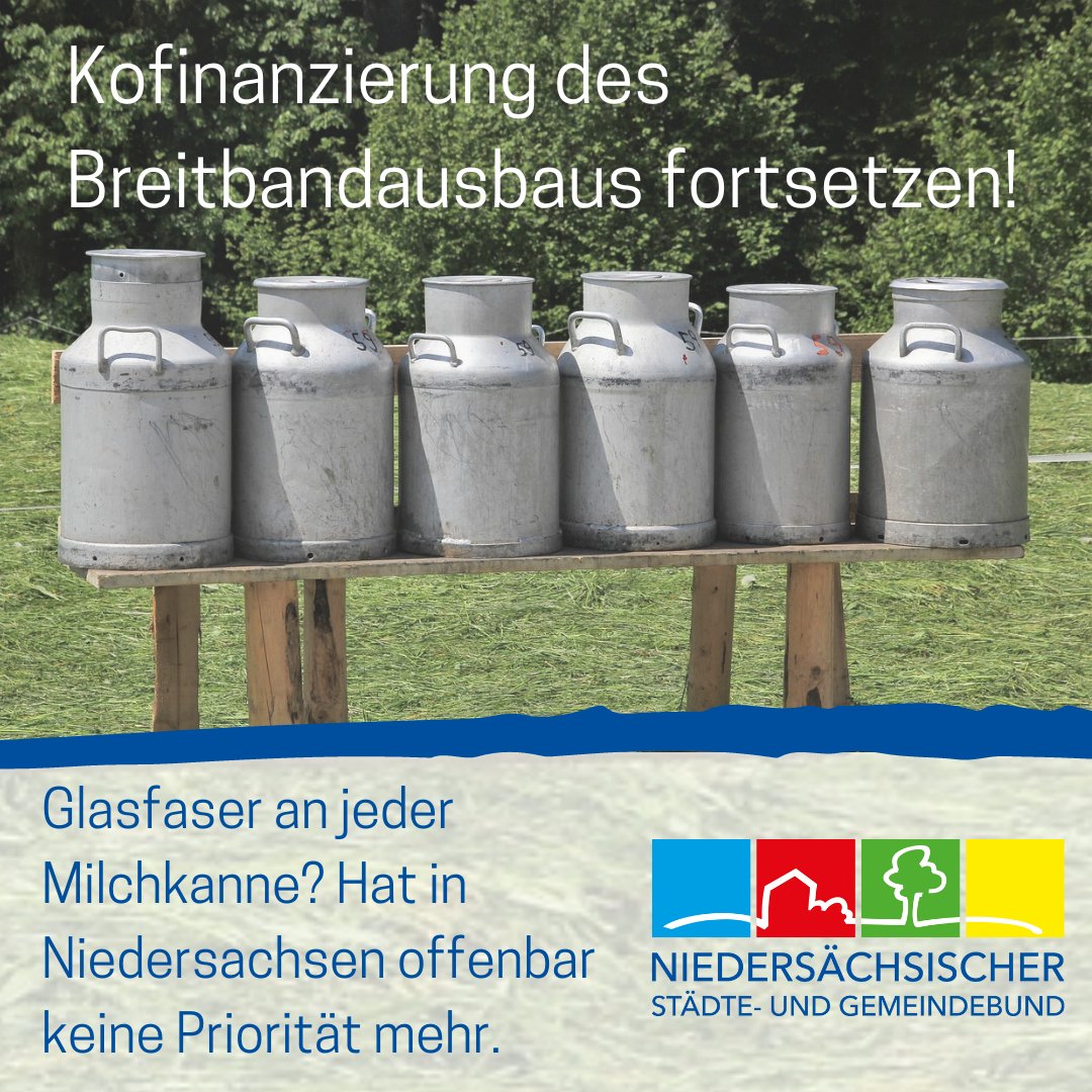 Niedersächsischer Städte- und Gemeindebund (@_nsgb) on Twitter photo Da lässt sich nichts schönreden, Minister <a href="/OlafLies/">Minister Olaf Lies</a> Das Ende der Breitbandförderung in Nds geht vor allem zu Lasten der ländlichen Regionen. Wir hoffen, dass die <a href="/SPDNDS/">SPD Niedersachsen</a> und @GrueneLtNds im Landtag bei den Haushaltsberatungen keine Depriorisierung der #Glasfaser zulassen. Da lässt sich nichts schönreden, Minister <a href="/OlafLies/">Minister Olaf Lies</a> Das Ende der Breitbandförderung in Nds geht vor allem zu Lasten der ländlichen Regionen. Wir hoffen, dass die <a href="/SPDNDS/">SPD Niedersachsen</a> und @GrueneLtNds im Landtag bei den Haushaltsberatungen keine Depriorisierung der #Glasfaser zulassen.