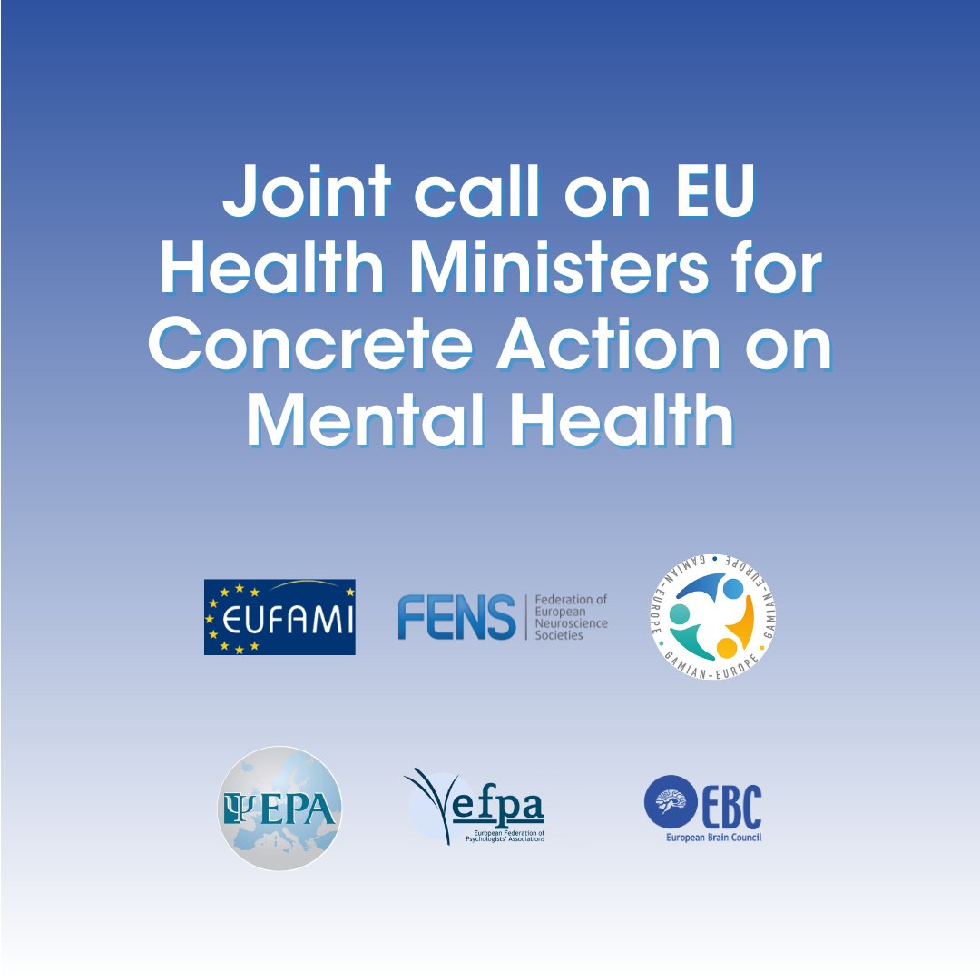 EU_Brain's tweet photo. 📢 EBC joins 5 EU mental health organisations in a call for concrete EU-level action on mental health. 1 in 4 EU citizens is affected by #mentalhealth issues, action is needed now!

Read the joint letter here: https://t.co/8Y0fHLh7IJ https://t.co/88MK95YP2N