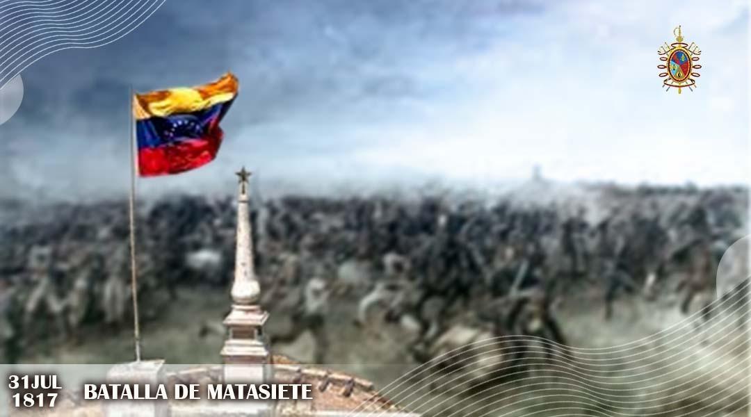 🗓 #31Jul || Hace 206 años 600 patriotas margariteños, al mando del General Francisco Esteban Gómez, defendieron el "Cerro Matasiete" y derrotaron a 3000 Soldados del ejército español. La Batalla de Matasiete selló la independencia de Margarita. ¡Nuestro destino es vencer!