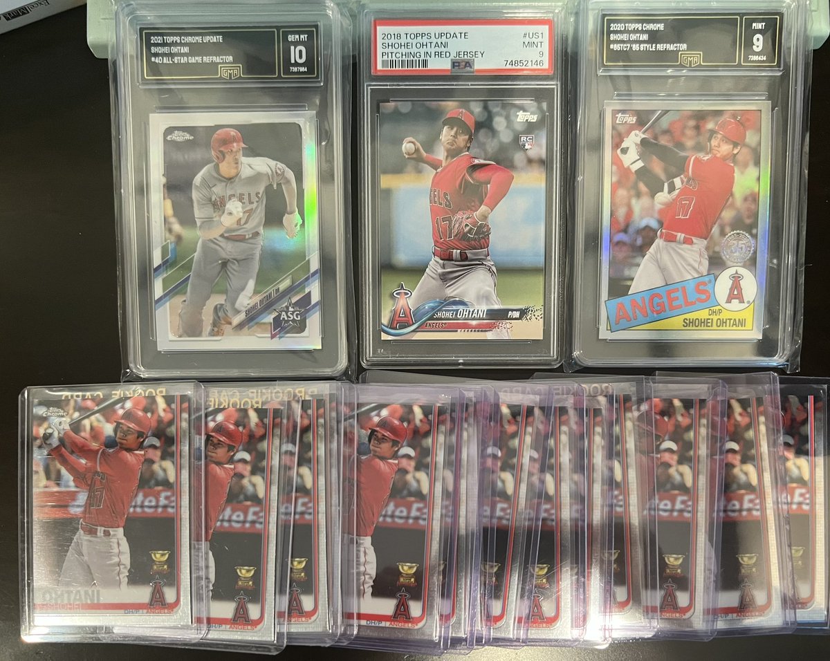 <a href="/PEDBreaks/">P.E.D.Breaks</a> Ohtani lot

$230 shipped

Slabs x3
Chromes x14