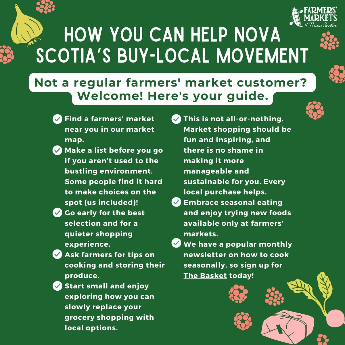 MarketFreshNS's tweet photo. ❗How You Can Help Nova Scotia’s Buy-Local Movement❗

Help us out by sharing these graphics to provide some tips on shopping local and how to help our farmers' markets amid extreme weather events and loss of income.

https://t.co/SJVPw4gVzy https://t.co/fPHDtJSZZr