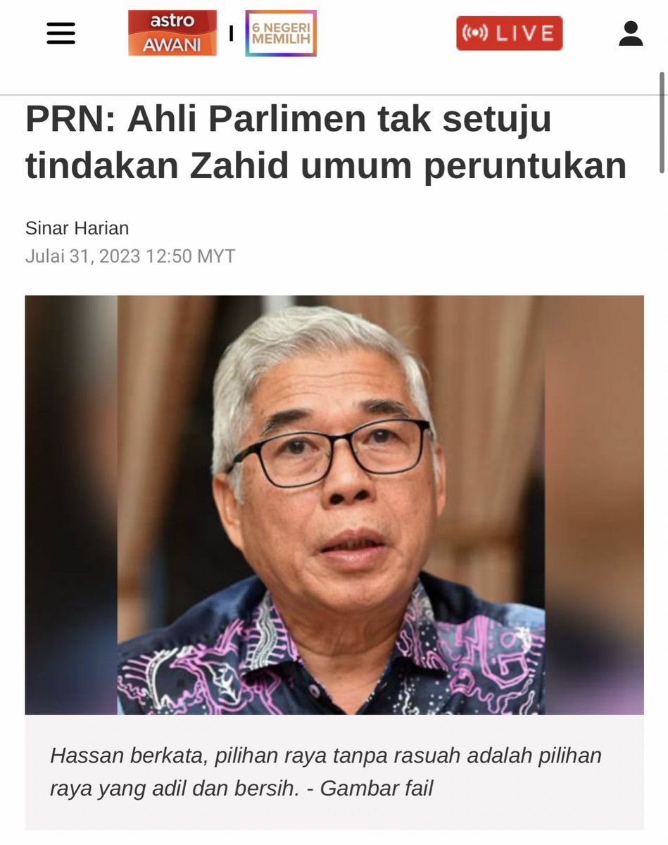 azraarisha's tweet photo. Hanya sbb dpt merasa jawatan PM atas ihsan Timbalan PM Zahid Hamidi dia yg berdepan 47 kes jenayah &amp; rasuah terus jadi halal?

Institusi reformasi mcm mana ni Anwar??

Azam Baki yg dia sibuk suruh turun dulu pun dah halal ikut kepala dia. Nasib baik ada Hassan Karim dari PKR 😢. https://t.co/FlQBRtf0Pb