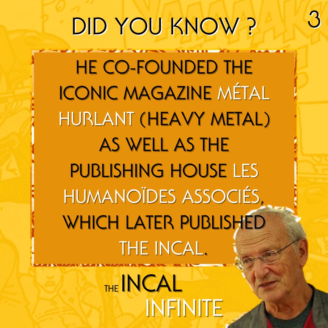 IncalInfini's tweet photo. Today we're talking about a genius artist who is none other than the illustrator of The Incal: Moebius ! How many of these significant facts about his life did you know ? https://t.co/CSduTHwAJO