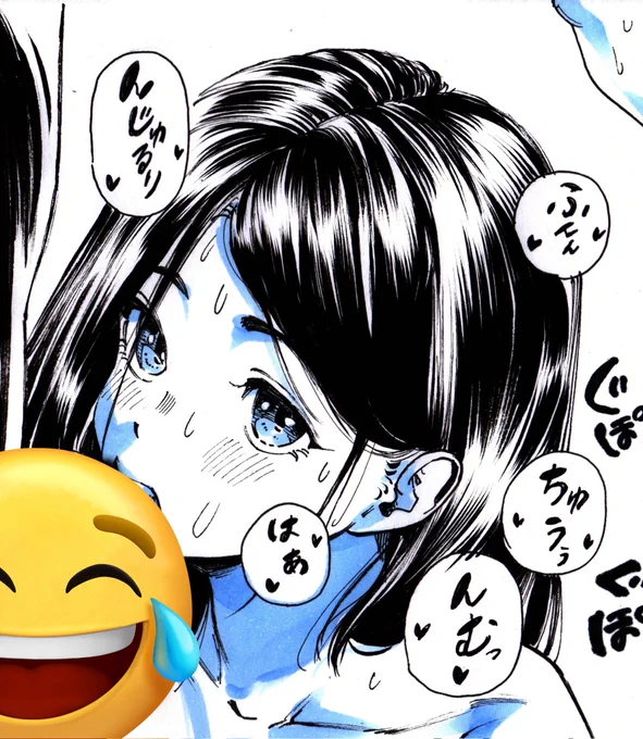  センシティブ判定だったのであげ直します。 反応頂いた方ありがとうございました。  フ○ラするショートカットの子。(バニーフ○ラの下書きも添えてます。)