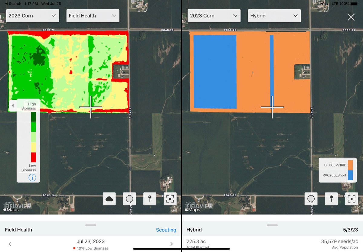 #preceon short corn showing up very impressive on field health imaginary. Plant health looking great! @BayerCornUSA 🌽🌽🌽 <a href="/FieldView/">FieldView</a> <a href="/BayerTraits/">Bayer Traits & Systems</a>