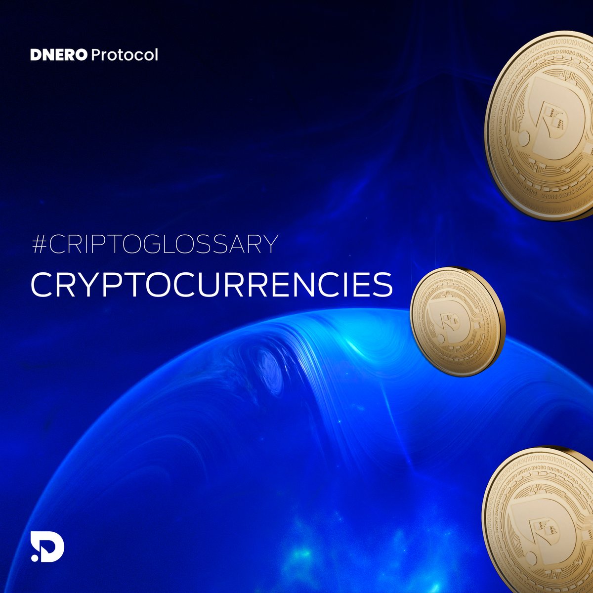 dnero_protocol's tweet photo. #CryptoGlossary: Cryptocurrencies

Cryptocurrencies are digital or virtual currencies that use cryptography to guarantee the security of transactions and control the creation of new units. https://t.co/9c1MHvAEKh