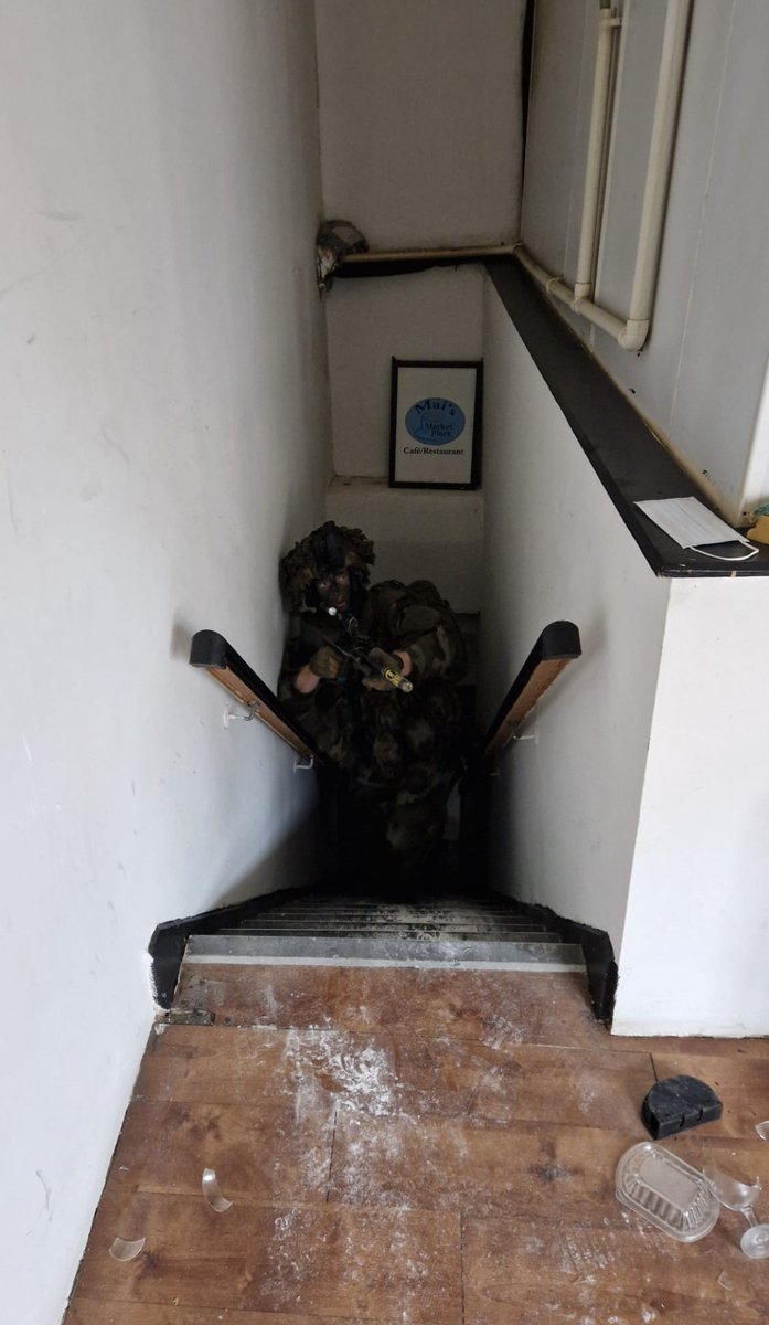 defenceforces's tweet photo. At the weekend, in Clonmel, the 42nd Infantry Pln Commanders Cse conducted Military Operations in Urban Terrain (MOUT) trg
The dynamic area utilised provided a realistic trg environment with scenarios for these soldiers preparing them for future operations &amp; overseas deployments. https://t.co/uoPu9SIkVW