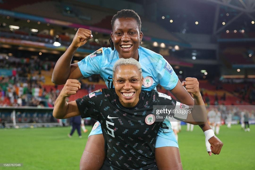 EBIONOME's tweet photo. Thank you, Lord, for your Grace. Thank you, Nigerians. Thank you, Africa, for your support,  onto the next level, weldon Chicas 💯👌💪🇳🇬.
#superfalconsofnigeria #movinghigher #grace #round16 #unity #teamwork https://t.co/4ShGMlAKwz