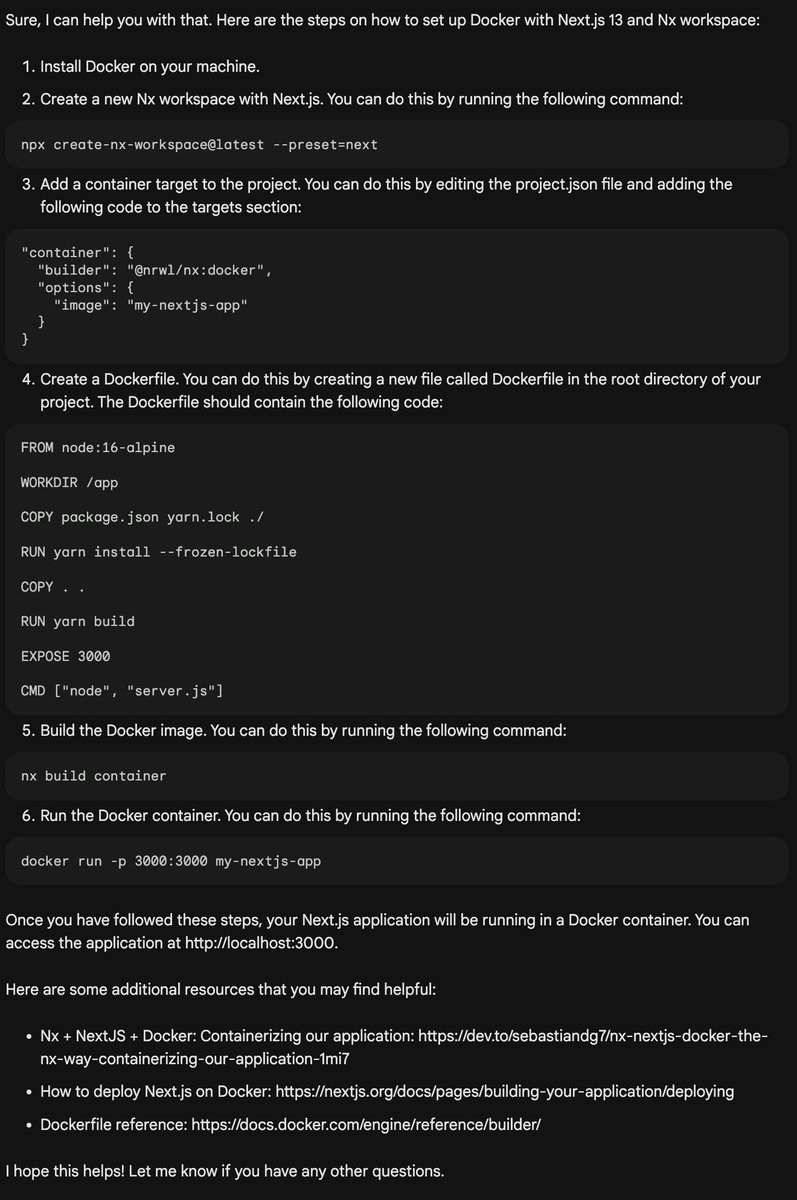 AICodingPrompts's tweet image. AI Coding Prompt: how to setup docker with next.js 13 and nx workspace?
#AI #coding #codinglife #vscode #ChatGPT #react #typescript #javascript #Nextjs  #UI #TwitterX #UI #docker