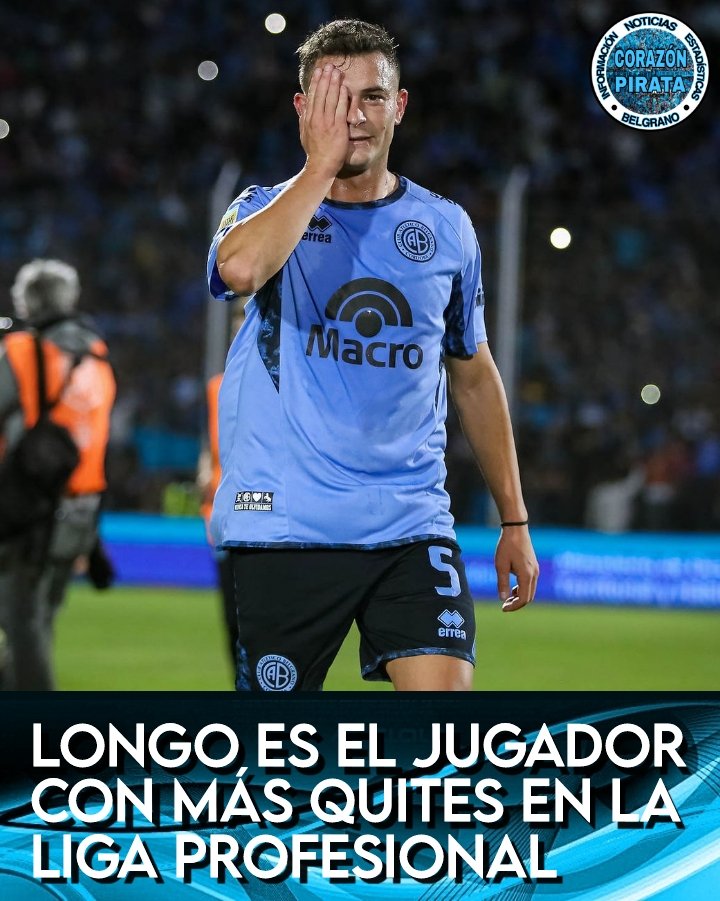 🚜🏴‍☠️ SANTIAGO LONGO, EL JUGADOR CON MÁS QUITES EN EL #TORNEOBINANCE (88)

📊 #EstadísticasBelgrano
Vía @futbolscan