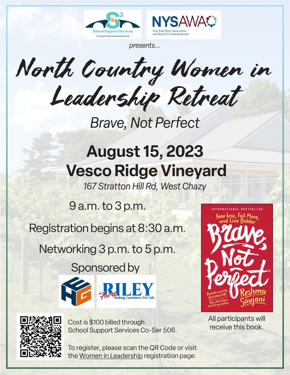 It's not too late to register for the North Country Women's Leadership Retreat! The program for this event is intended to inspire and inform women in leadership or those interested in issues that impact women in leadership. Register here: cves.org/event/women-in…