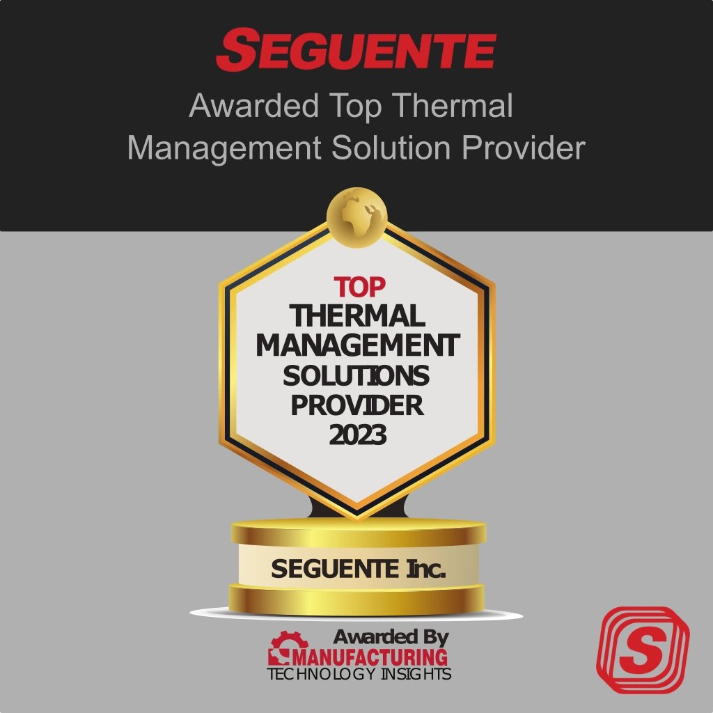 At SEGUENTE, we're proud to be recognized as a Top Thermal Management Solution Provider in 2023 by Manufacturing Technology Insights. Our focus on innovation and sustainability drives us to deliver products and services that help our customers achieve their goals.