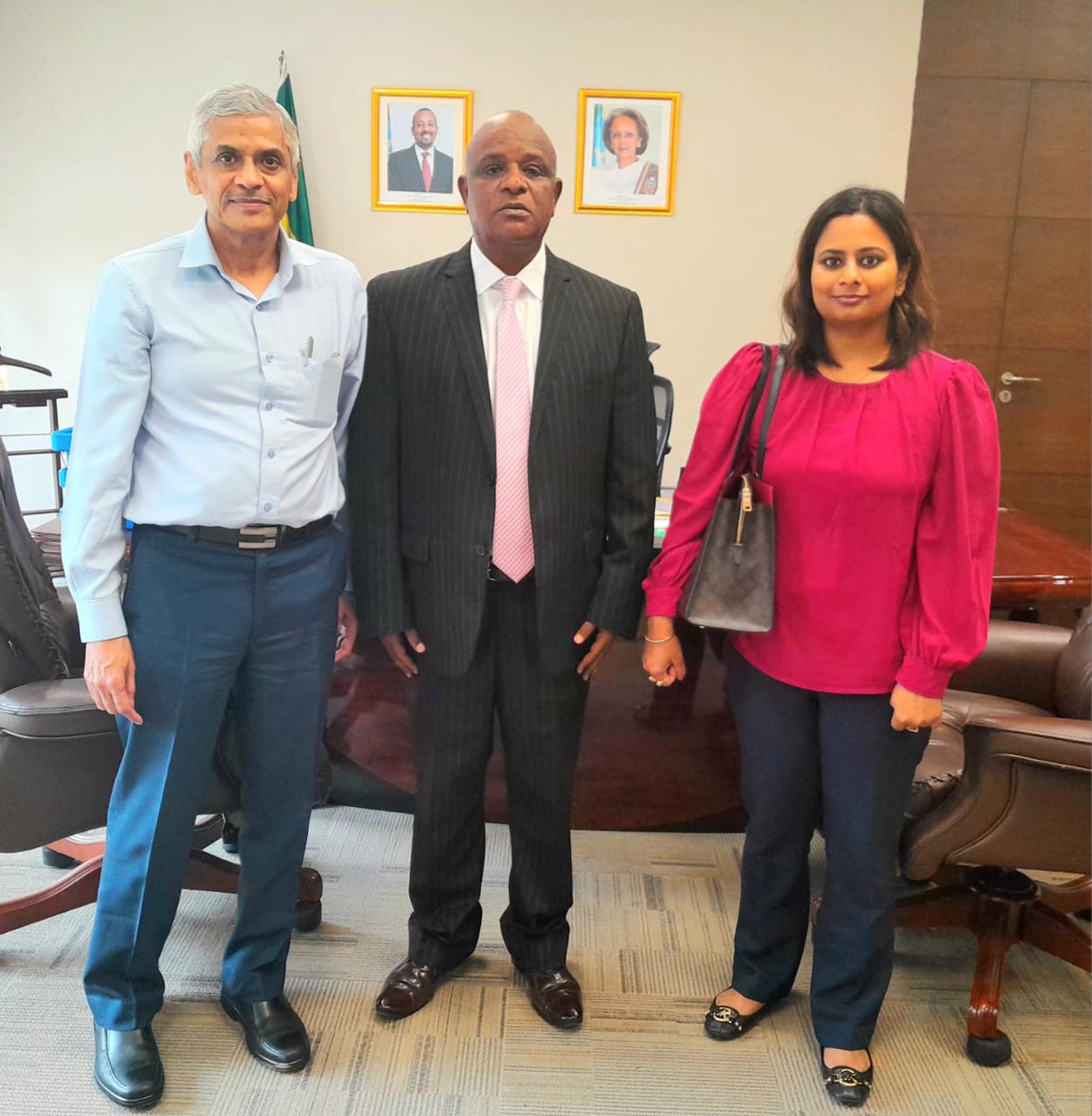 H.E. Ambassador Demeke Atnafu conferred with Mr. Arun Gupta, Director General of Telecom Equipment and Services Export Promotion Council (TEPC) on “India-Africa ICT Expo” to be held from 9-10 August 2023 in Addis Ababa, Ethiopia.