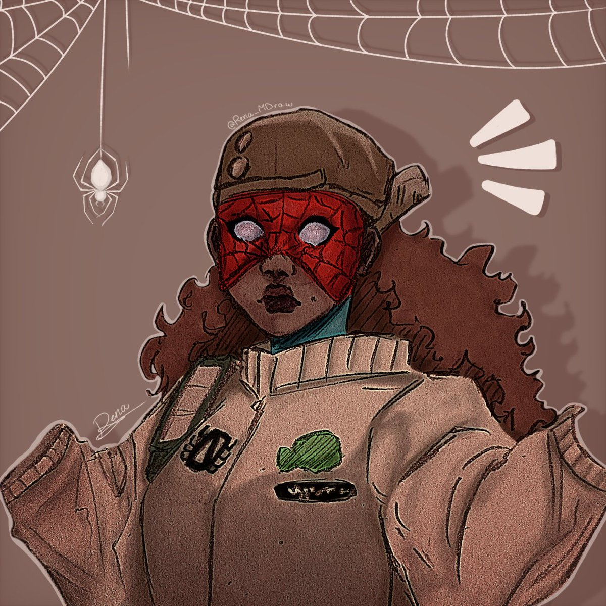 Rena_MDraw's tweet photo. ♡•SPIDER-ZERO•♡ // I tried to transfer my drawing into digital (I importe the sketch [traditional art] to color it [transfered into digital art] <333) #drawing #art #digitalart #spiderwoman #spiderzero #HaveABrightDay https://t.co/kCWBfUPAEC