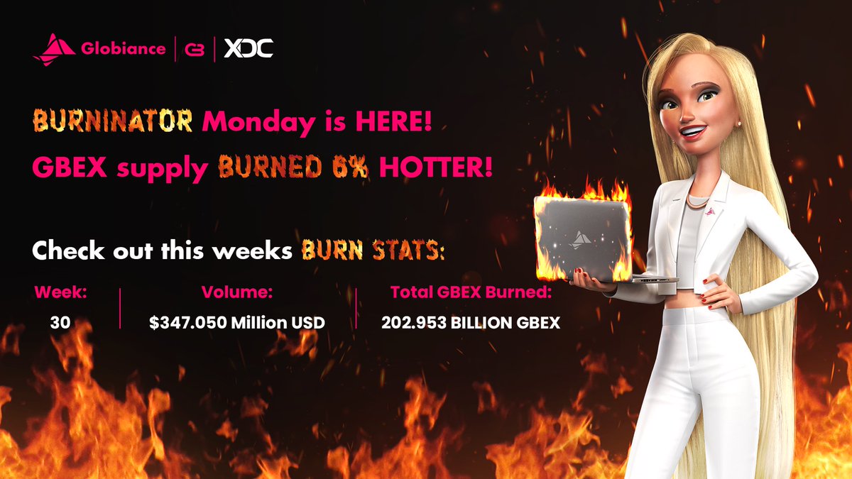 GlobianceTR's tweet photo. GBEX Haftalık TOKEN 🔥YAKIM🔥 İSTATİSTİKLERİ GİRİŞTE!
Bu haftaki yanan sayılara bakın ve kıyaslayın!
🔥🔥🔥 Tüm Zamanların YÜKSEK!! 🔥🔥🔥
GBEX, Globiance Exchange Platformunun Tokenidir!
Hacim = 347.050 M USD , Yakım = 202.953 B GBEX
$GBEX #WeeklyBurn #XDCNetwork $XDC $XRP https://t.co/6Zw15xglkJ