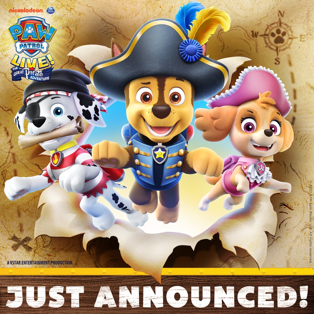 🐾 Just announced! 🐾 Paw Patrol Live! "The Great Pirate Adventure" is sailing to Chattanooga at the Memorial Auditorium on November 25 &amp; 26 for four performances! Get tickets for your family on August 11 at 10am!