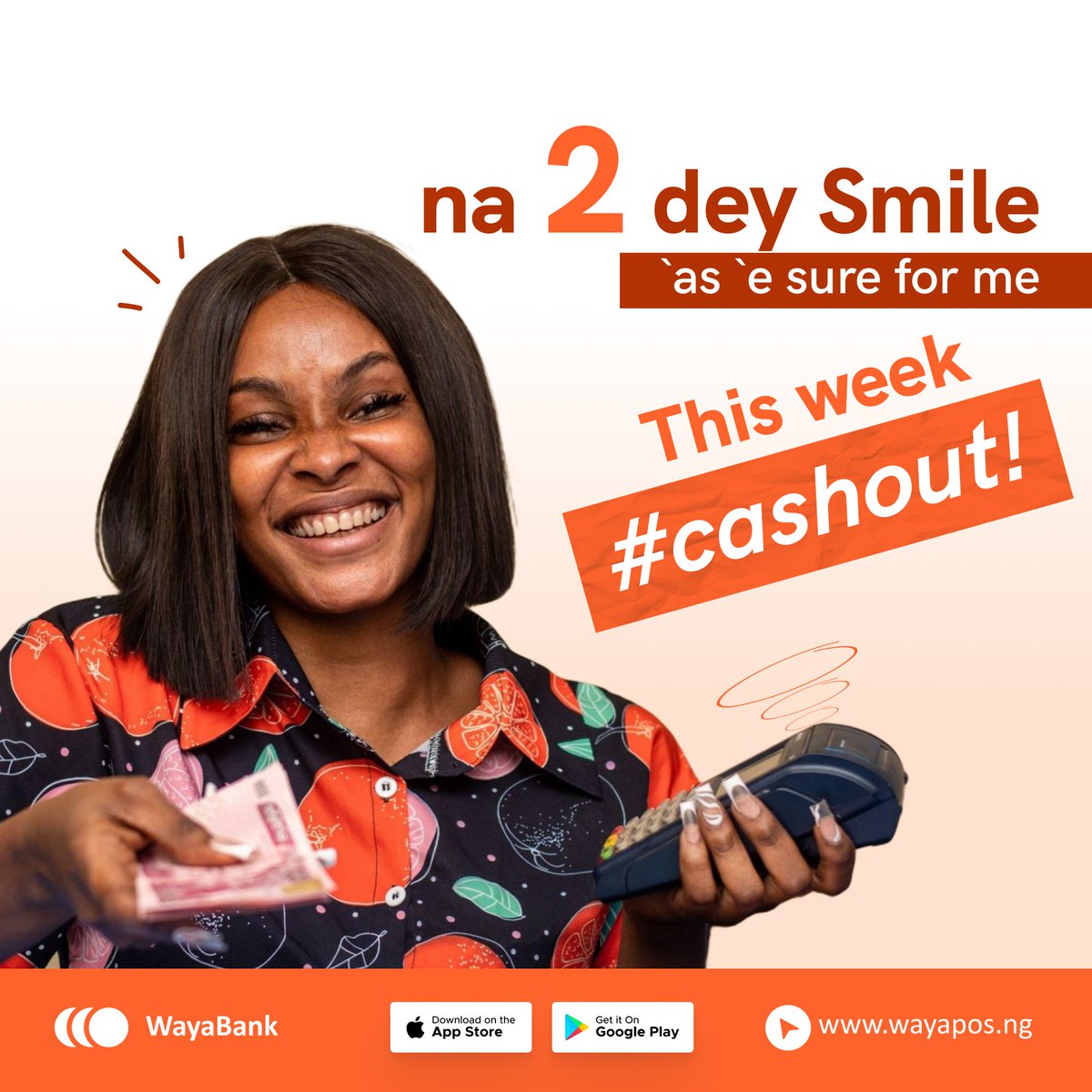 WayabankNg's tweet photo. Cash out with WAYABANK this week.. We got you covered!!!
.
.
#digitalbank #finance #fintech #wayabank https://t.co/YyyvWbnUY0