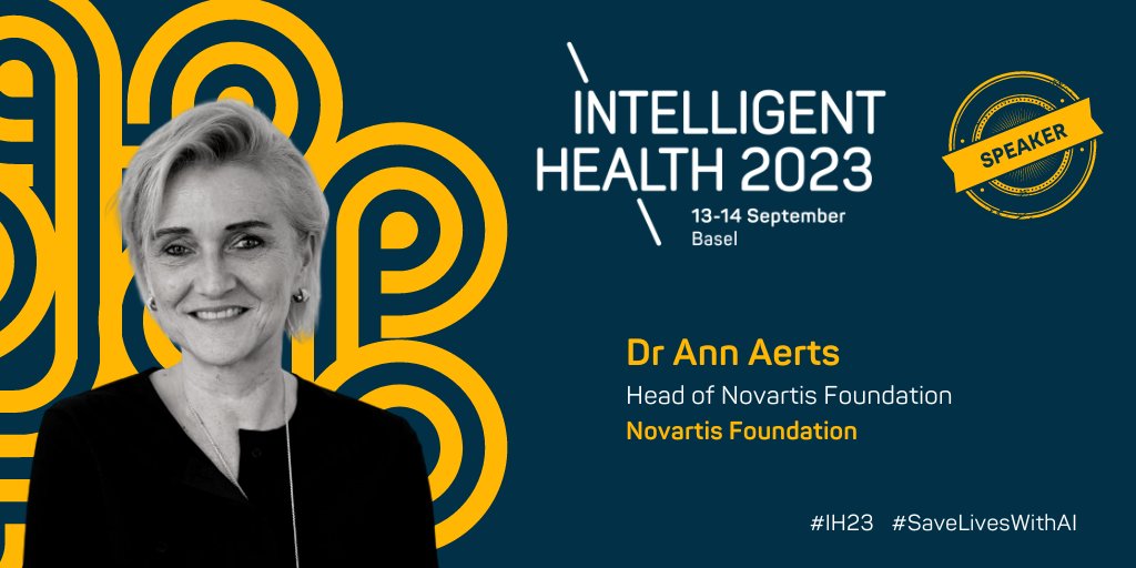 IntHealthAI's tweet image. We have some Excellent News for you this afternoon 🗞

We're delighted to be able to reveal that Dr Ann Aerts, Head of @NovartisFDN  is joining the speaker line-up at #intelligenthealth (13-14 September, Basel) 👏👏 Join us this Basel👉 hubs.li/Q01Zqcj-0 #SaveLivesWithAI