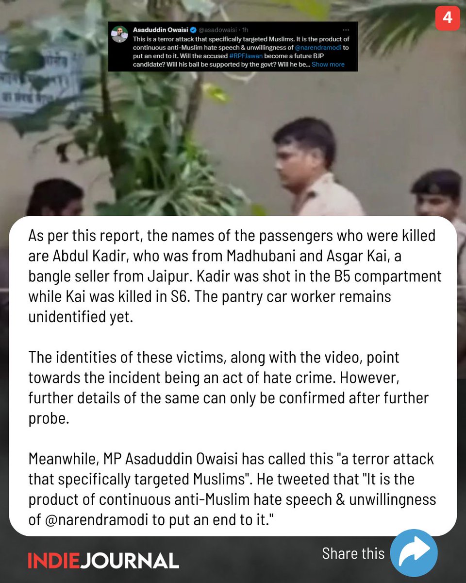 indiejmag's tweet photo. 4/4
#Mumbai #Railway_Protection_Force #Palghar #JaipurExpressFiring https://t.co/6IGRLzmPxx